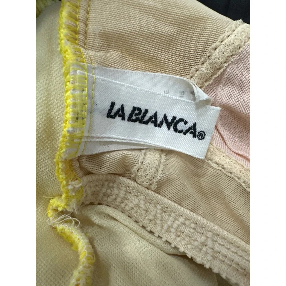 La Bianca Vintage Yellow Ribbed yacht party quiet luxuryOne Piece Swimsuit Women